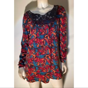 Tunic/Dress, Crochet Details, boho,  Solitaire- Small/Medium